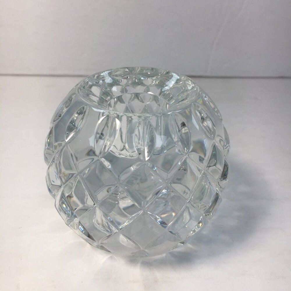 Illusions Crystal Double-Sided Candle Holder Tea Lights Candles 24% Lead Crystal